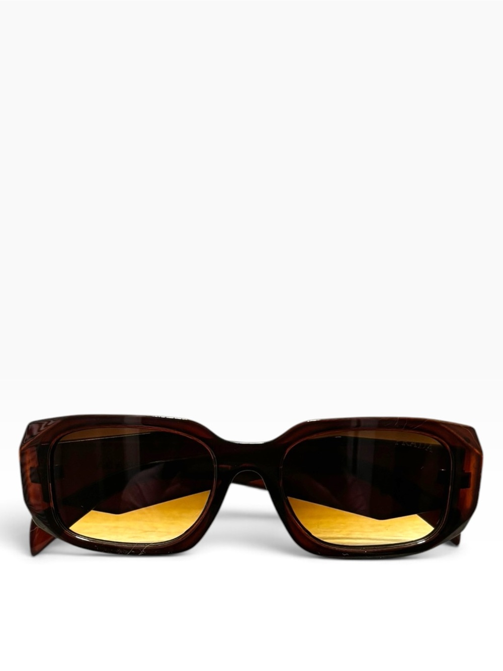 Prada Symbole Tortoise Rectangular Sunglasses SPR17WS - Picture 10 of 10